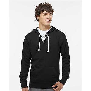 Unisex Jersey Sport Lace Hooded Pullover - 8231