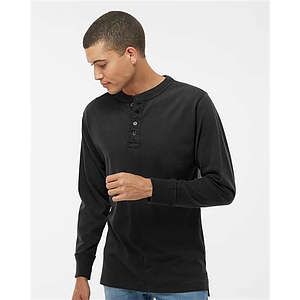 Men's Vintage Brushed Jersey Henley - 8244