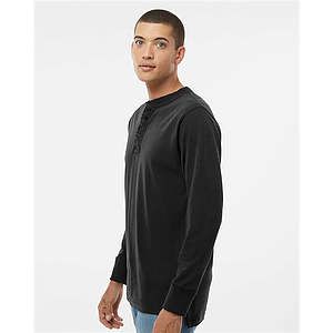 Men's Vintage Brushed Jersey Henley - 8244