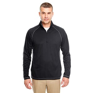 Cool & Dry Sport Quarter-Zip Pullover with Side and Sleeve Panels - 8398