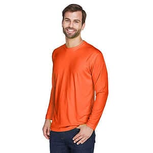 Men's Cool & Dry Sport Long Sleeve Performance Interlock T-Shirt - 8422