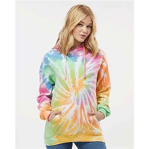 Unisex Tie-Dyed Cloud Fleece Hooded Sweatshirt - 8600