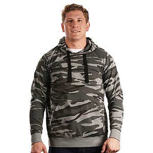 Men's Enzyme-Washed French Terry Hooded Sweatshirt - 8605