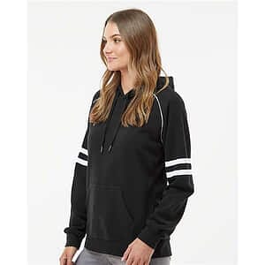 Women's Varsity Fleece Piped Hooded Sweatshirt - 8645
