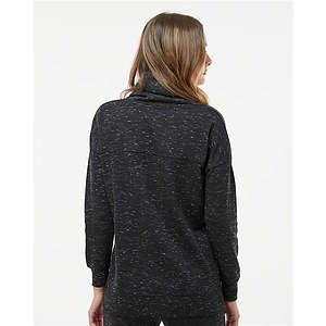 Women’s Mélange Fleece Cowl Neck Sweatshirt - 8673