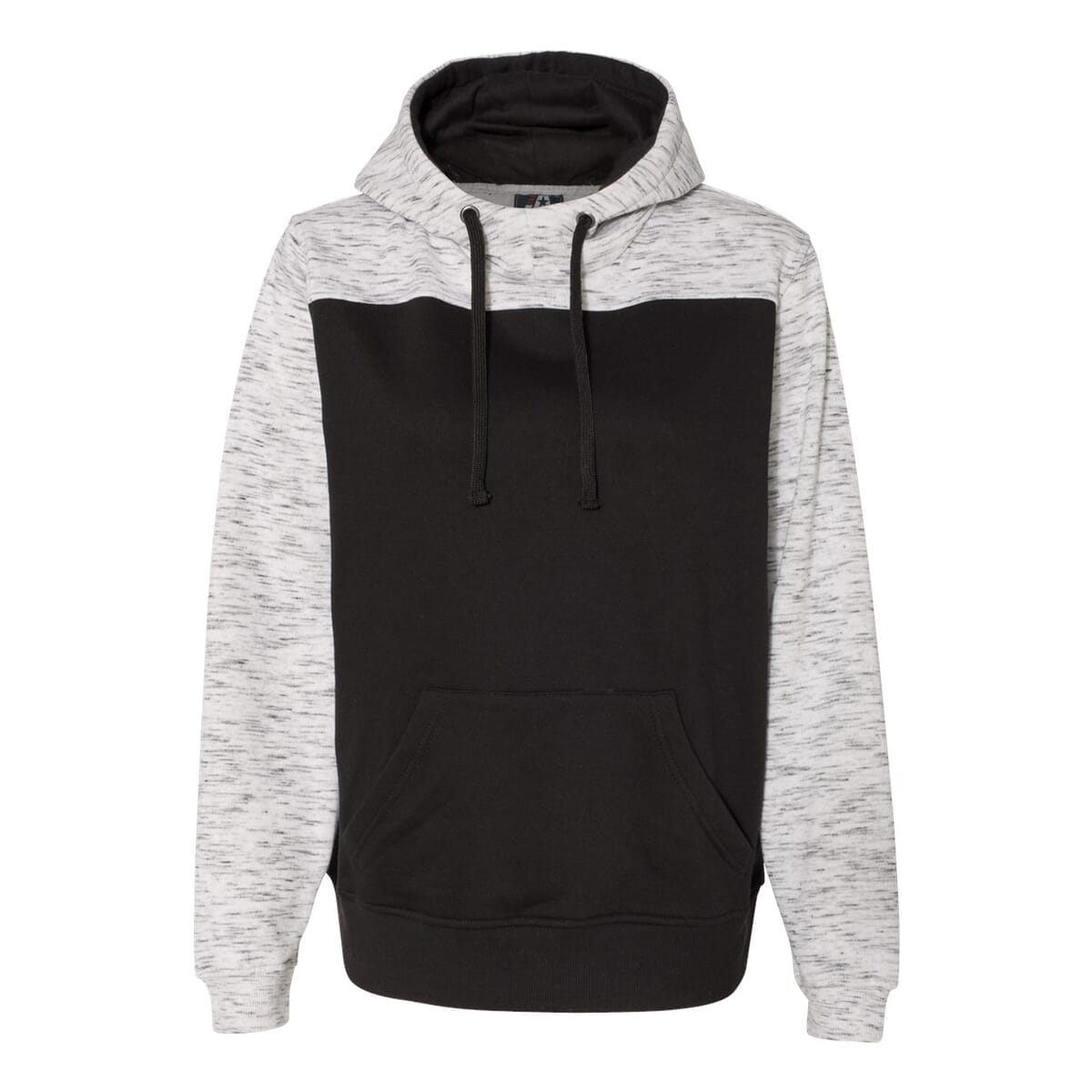 Men's Mélange Fleece Colorblocked Hooded Sweatshirt - 8676