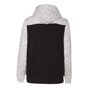 Men's Mélange Fleece Colorblocked Hooded Sweatshirt - 8676