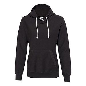 Women’s French Terry Sport Lace Scuba Hooded Sweatshirt - 8694