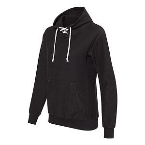 Women’s French Terry Sport Lace Scuba Hooded Sweatshirt - 8694