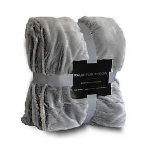Faux Fur Throw Blanket - 8730