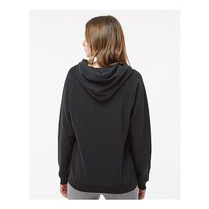 Women's Sueded V-Neck Hooded Sweatshirt - 8836