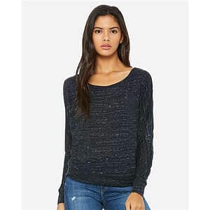 Women’s Flowy Off Shoulder Long Sleeve Tee - 8850