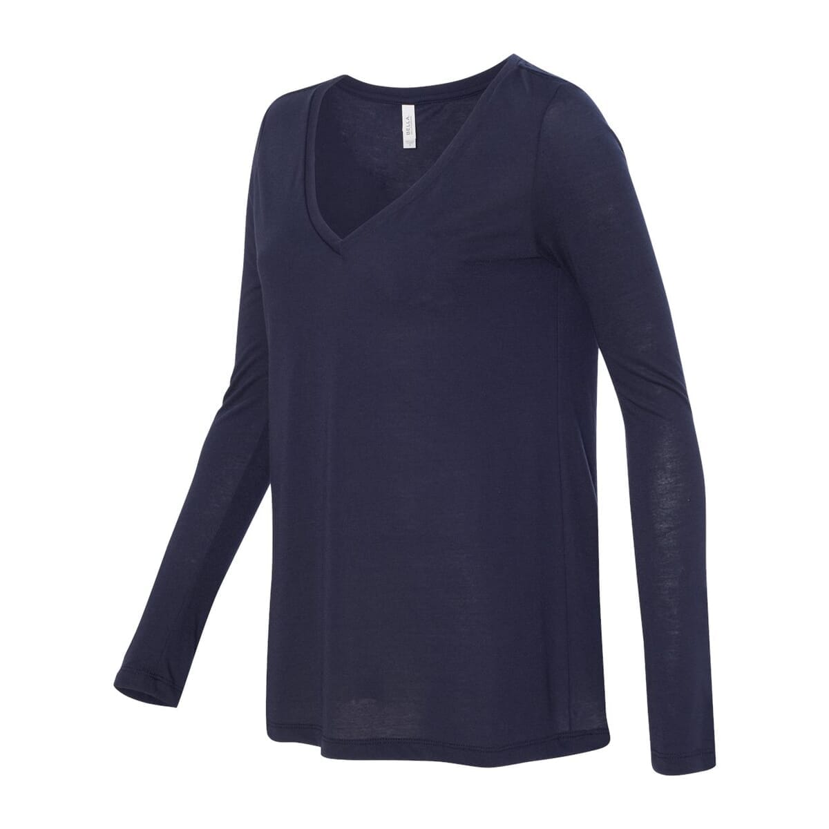 Women's Flowy Long Sleeve V-Neck Tee - 8855