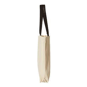 Natural Tote with Contrast-Color Handles - 8868