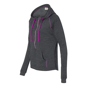 Women's Triblend Half-Zip Hooded Sweatshirt - 8876
