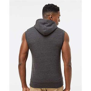 Men's Triblend Sleeveless Hooded Sweatshirt - 8877
