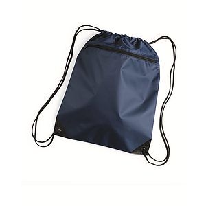 Zippered Drawstring Backpack - 8888