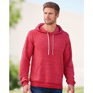 Unisex Snow Heather French Terry Raglan Hooded Sweatshirt - 90MR