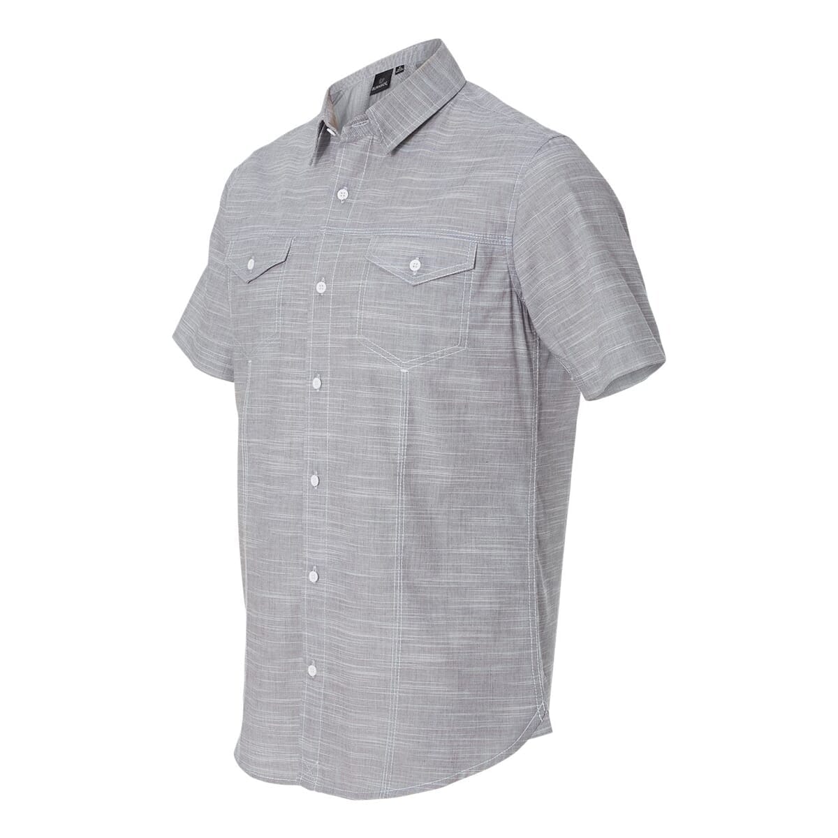 Men's Textured Solid Short Sleeve Shirt - 9247