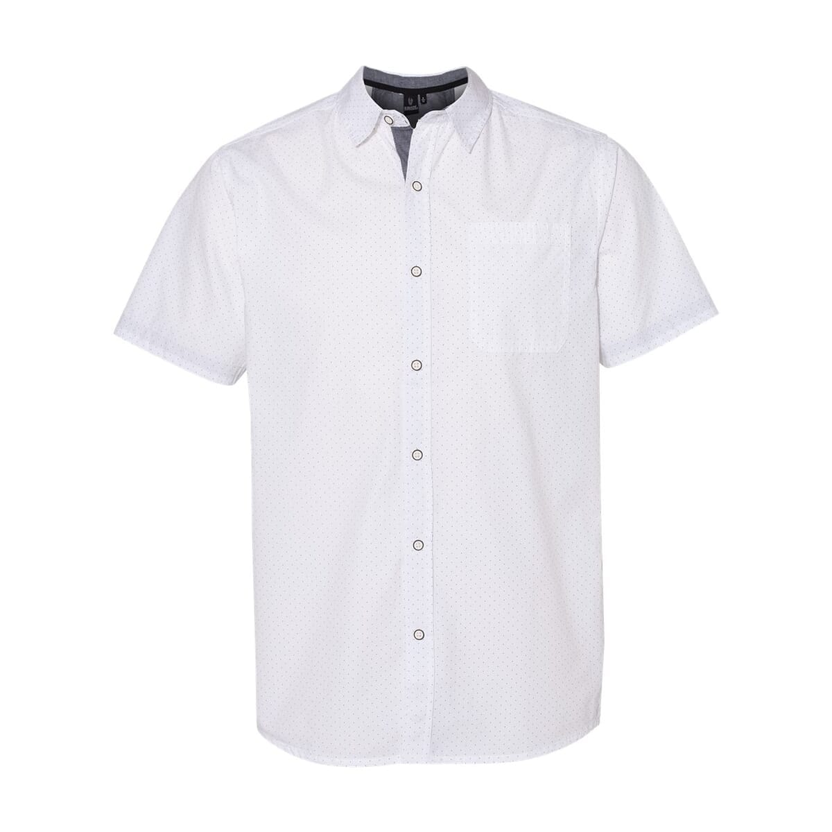 Men's Peached Printed Poplin Short Sleeve Shirt - 9290
