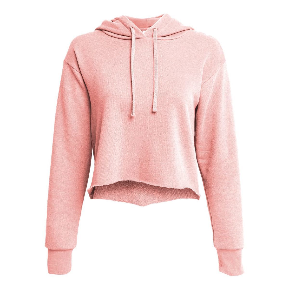 Women's Laguna Sueded Raw Edge Crop Hoodie Sweatshirt - 9384