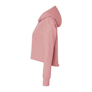Women's Laguna Sueded Raw Edge Crop Hoodie Sweatshirt - 9384