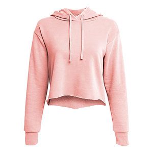 Women's Laguna Sueded Raw Edge Crop Hoodie Sweatshirt - 9384