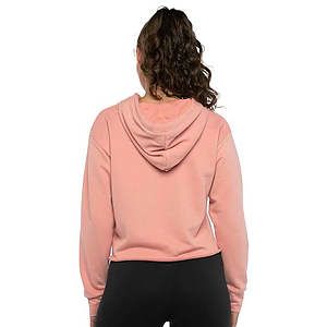Women's Laguna Sueded Raw Edge Crop Hoodie Sweatshirt - 9384