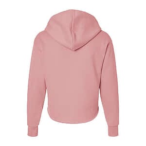 Women's Laguna Sueded Raw Edge Crop Hoodie Sweatshirt - 9384