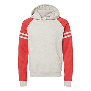 Unisex Nublend® Varsity Colorblocked Raglan Hooded Sweatshirt - 97CR