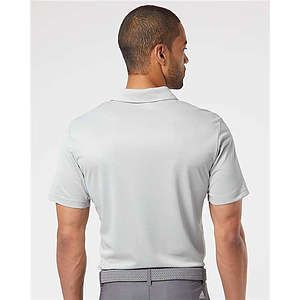 Men's Heathered Colorblocked 3-Stripes Polo - A508