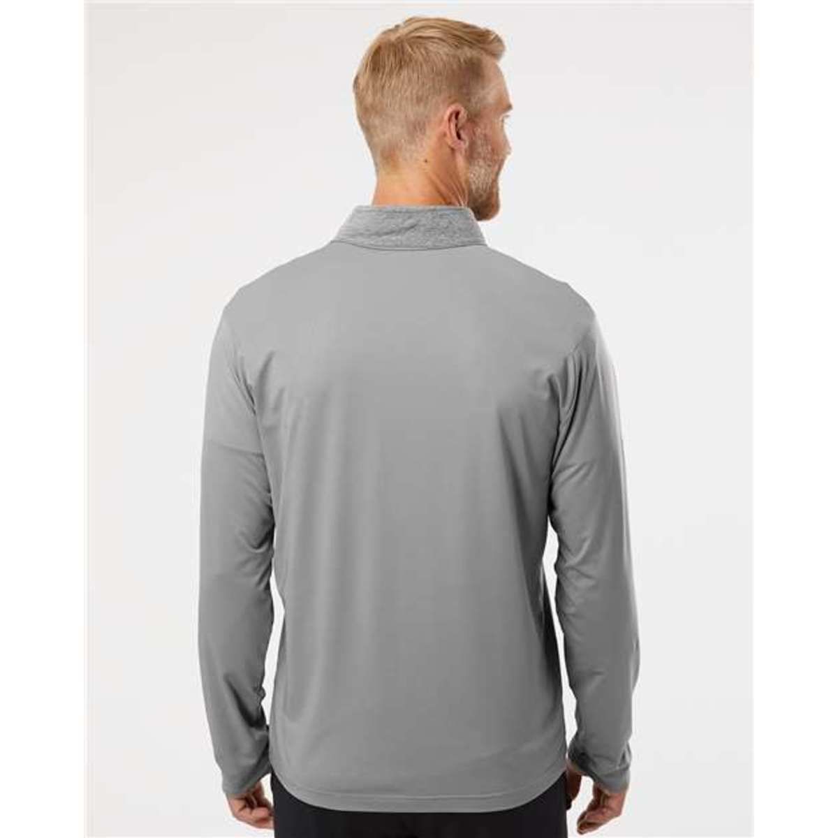 Men's Ultimate365 Heather Block Printed Quarter-Zip Pullover - A522