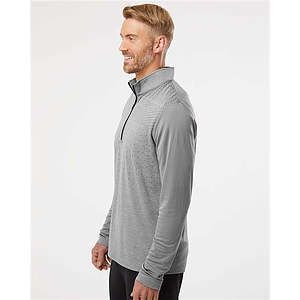 Men's Ultimate365 Heather Block Printed Quarter-Zip Pullover - A522