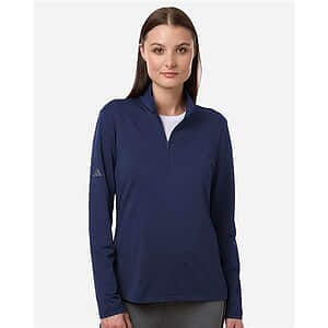 Women's Textured Stripe Quarter-Zip Pullover - A709