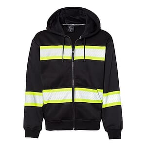 Men's EV Series® Enhanced Visibility Full-Zip Hooded Sweatshirt - B310-313