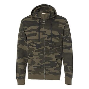 Men's Camo Full-Zip Hooded Sweatshirt - 8615