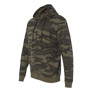 Men's Camo Full-Zip Hooded Sweatshirt - 8615