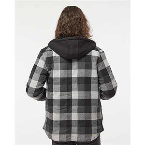 Men's Quilted Flannel Hooded Jacket - 8620