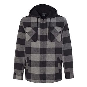 Men's Quilted Flannel Hooded Jacket - 8620