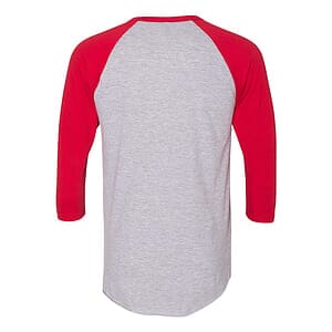 Unisex 50/50 Raglan Three-Quarter Sleeve Tee - BB453W