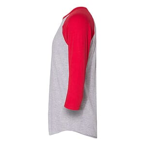 Unisex 50/50 Raglan Three-Quarter Sleeve Tee - BB453W