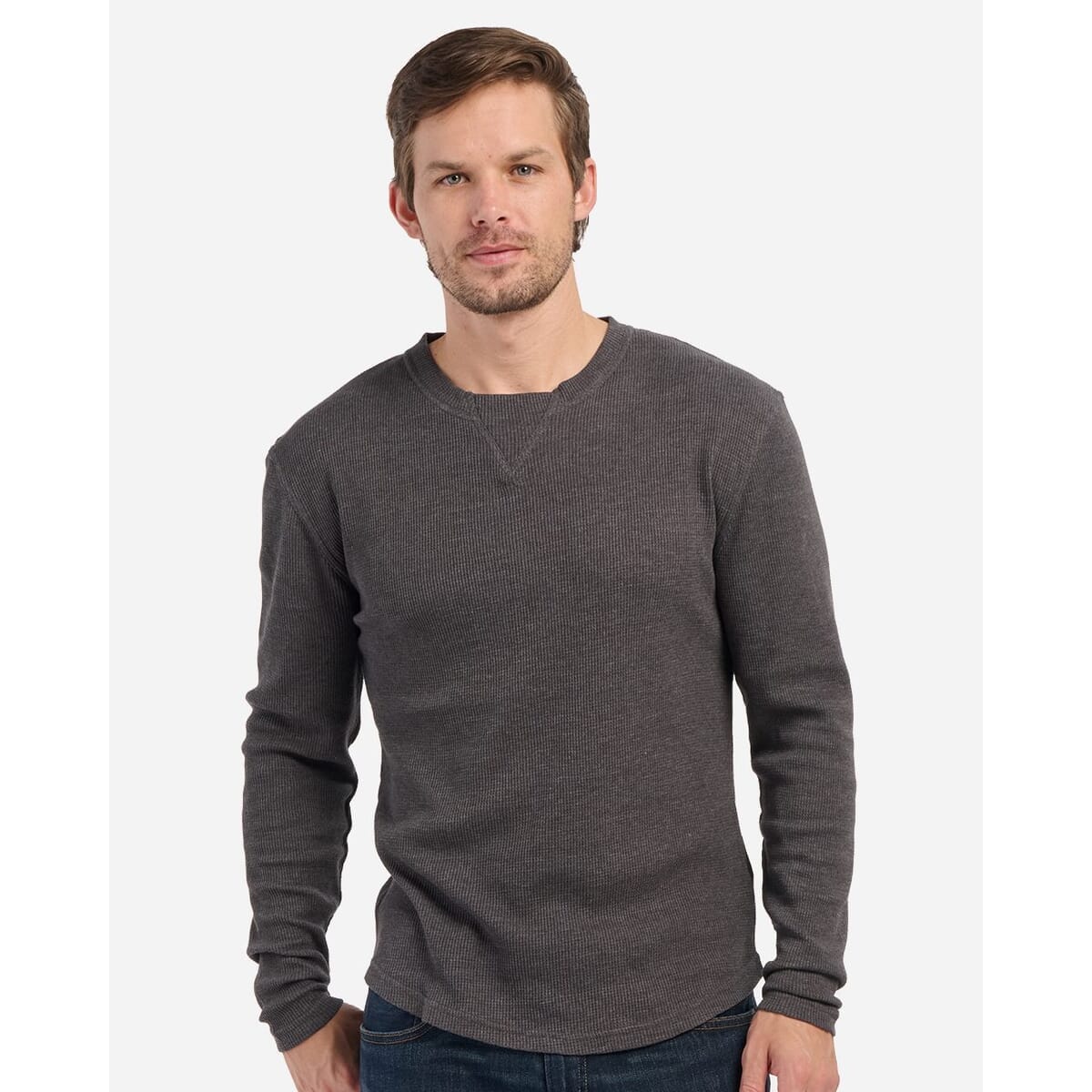 Men's Waffle Knit Long Sleeve T-Shirt - BM3103