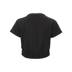 Women's French Terry Short Sleeve Cropped Crewneck Sweatshirt - BW2103