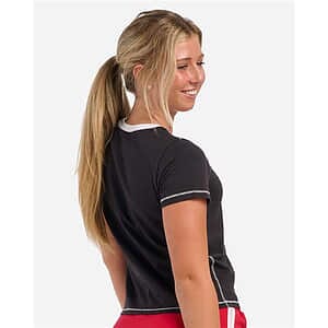 Women's Contrast Stitch Baby Tee - BW2106