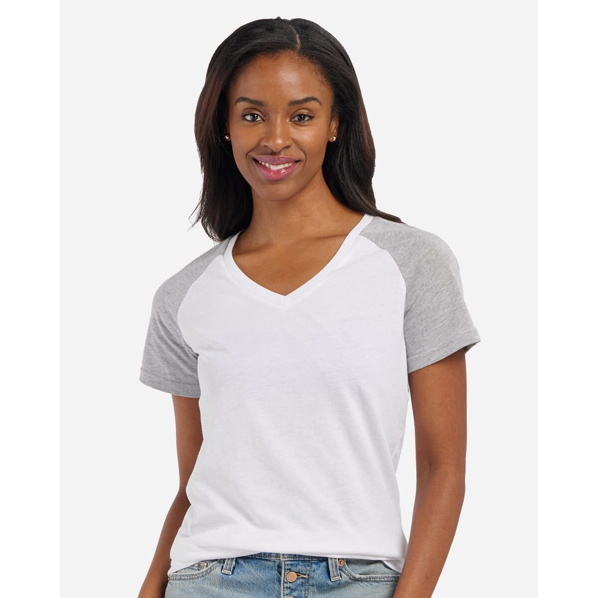 Women's Colorblocked V-Neck T-Shirt - BW2204