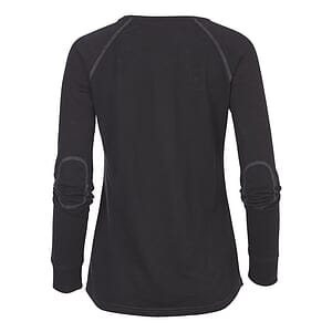 Women's Solid Preppy Patch Long Sleeve T-Shirt - BW3166