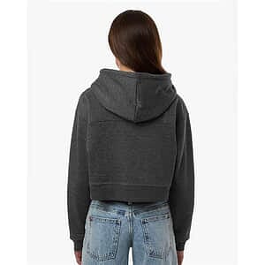 Women's Cropped Fleece Hooded Sweatshirt - BW5404