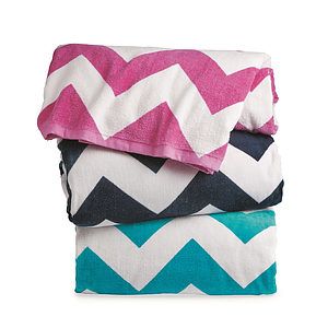 Chevron Velour Beach Towel - C3060X