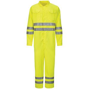Men's Hi-Vis Deluxe Coverall with Reflective Trim - CoolTouch® 2 - 7 oz. - CMD8
