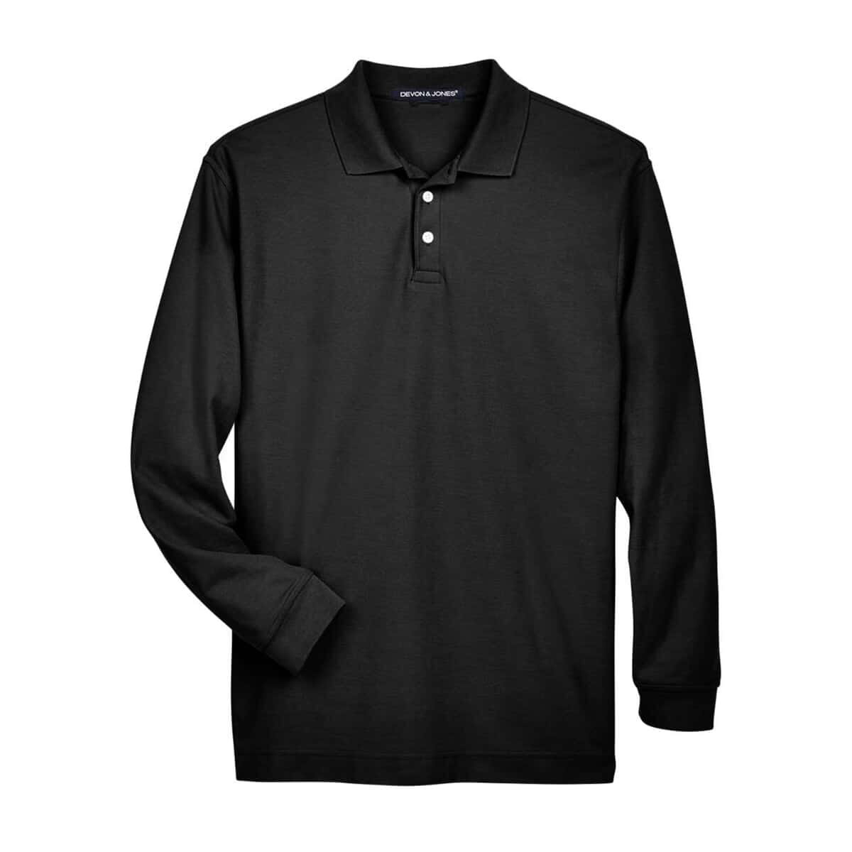 Men's Pima Piqué Long Sleeve Polo - D110